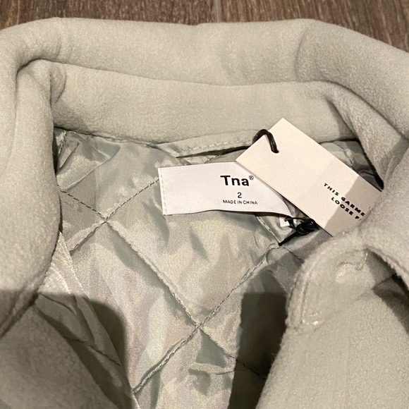 Polar Shirt Jacket in Dusky Green - Picture 2 of 5